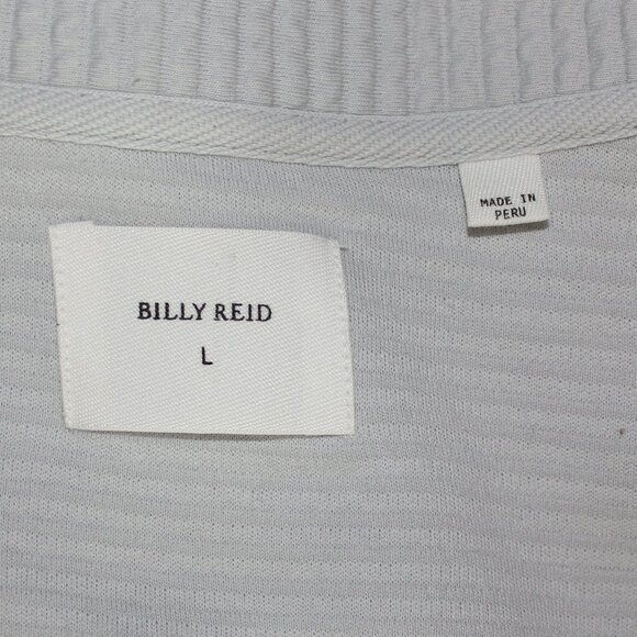 BILLY REID Double Knit Half-Zip Pullover Blue size  Large - Picture 8 of 10